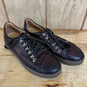 Magnanni Men’s 10M Brown Leather Hybrid Dress Sneakers Spain Luxury Casual Shoes